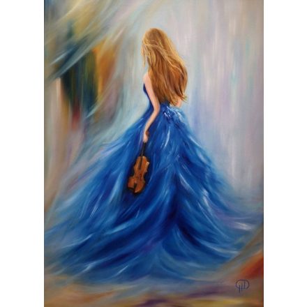 Élményfestés-Lány a hegedűvel