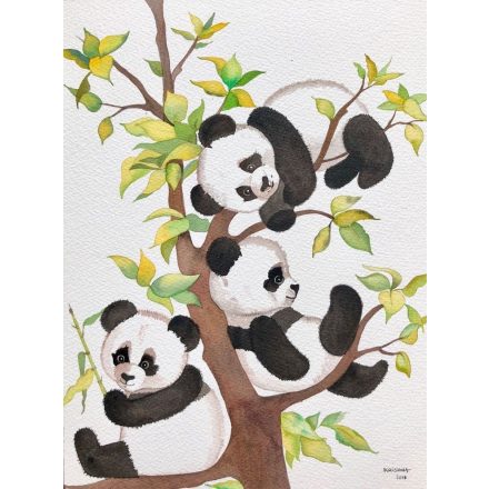 Élményfestés gyermekeknek-Panda macik