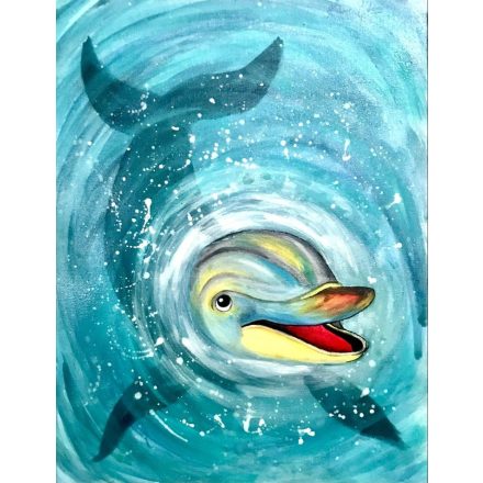 Élményfestés gyermekeknek-Delfin