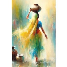 Élményfestés-Vízhozó asszony