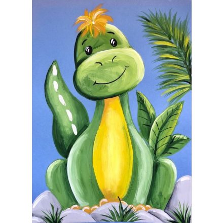 Élményfestés gyermekeknek-Kis sárkány