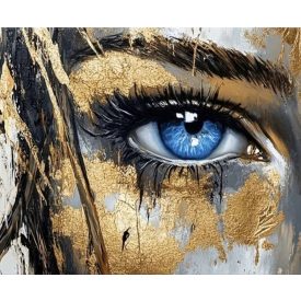 Élményfestés-Aranyba zárt tekintet