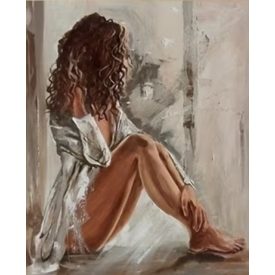 Élményfestés-Ablaknál ülve